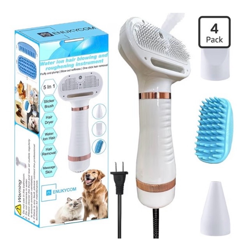 Pet Blow Dryer with removal, spray/mist/steamer brush
